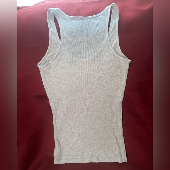XXS light gray marled American Eagle tank top. - Picture 2 of 2